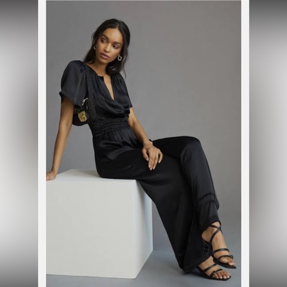 Anthropologie Pants - New Anthropologie The Somerset Midnight Black Jumpsuit - Size Small - MSRP $178